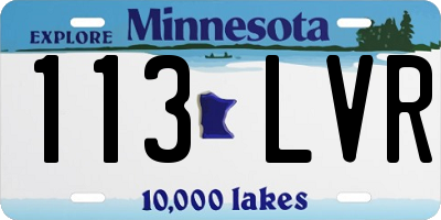 MN license plate 113LVR
