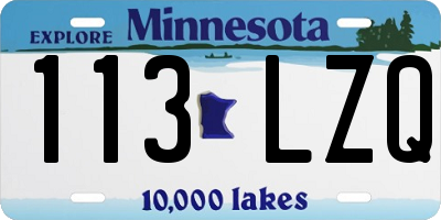 MN license plate 113LZQ