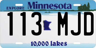 MN license plate 113MJD