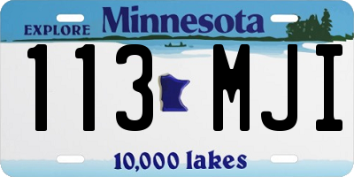 MN license plate 113MJI