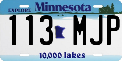 MN license plate 113MJP