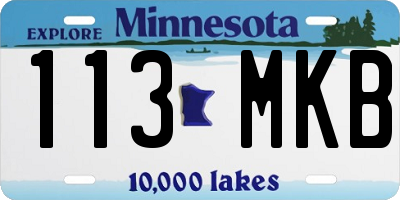MN license plate 113MKB