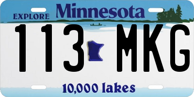 MN license plate 113MKG