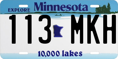 MN license plate 113MKH