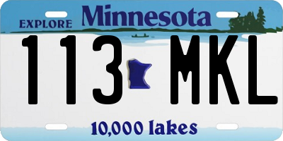 MN license plate 113MKL