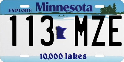 MN license plate 113MZE