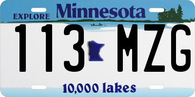 MN license plate 113MZG