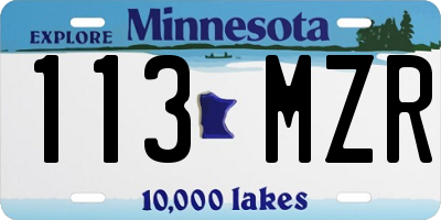 MN license plate 113MZR