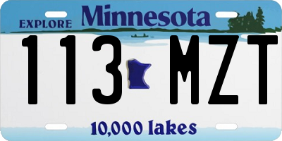 MN license plate 113MZT