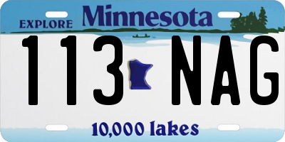 MN license plate 113NAG