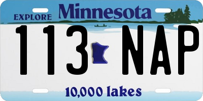 MN license plate 113NAP