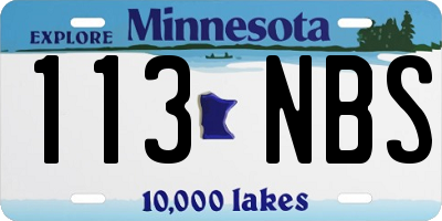 MN license plate 113NBS