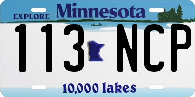 MN license plate 113NCP