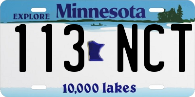 MN license plate 113NCT
