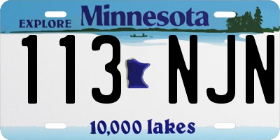 MN license plate 113NJN