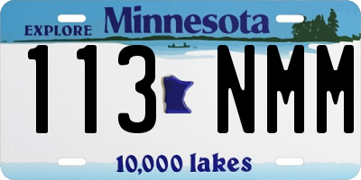 MN license plate 113NMM