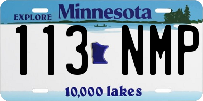 MN license plate 113NMP