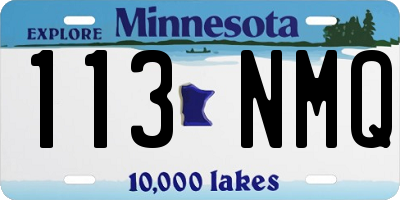 MN license plate 113NMQ