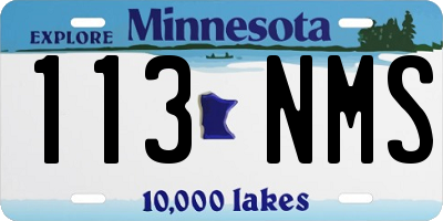 MN license plate 113NMS