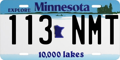 MN license plate 113NMT