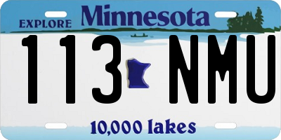 MN license plate 113NMU