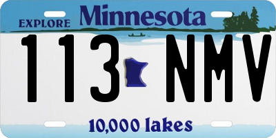 MN license plate 113NMV