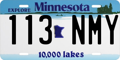 MN license plate 113NMY