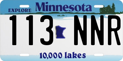 MN license plate 113NNR