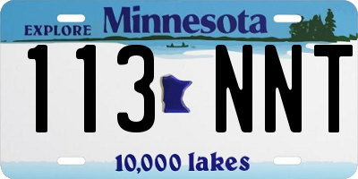 MN license plate 113NNT
