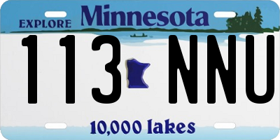 MN license plate 113NNU