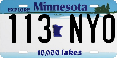 MN license plate 113NYO