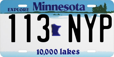 MN license plate 113NYP