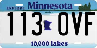 MN license plate 113OVF