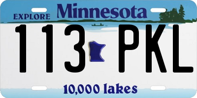 MN license plate 113PKL