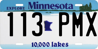 MN license plate 113PMX