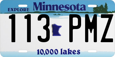 MN license plate 113PMZ