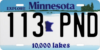 MN license plate 113PND