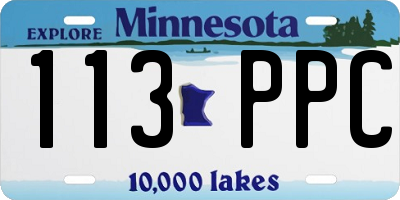 MN license plate 113PPC