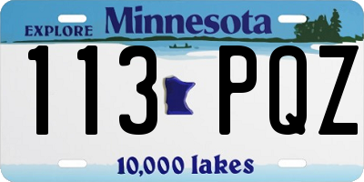 MN license plate 113PQZ