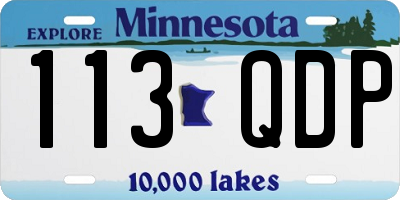MN license plate 113QDP