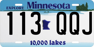 MN license plate 113QQJ
