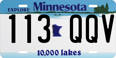 MN license plate 113QQV
