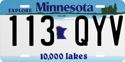 MN license plate 113QYV