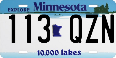 MN license plate 113QZN