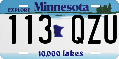MN license plate 113QZU