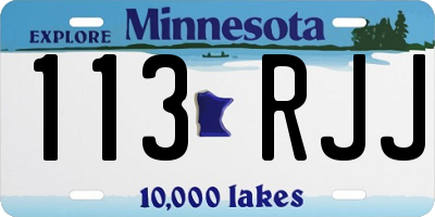 MN license plate 113RJJ