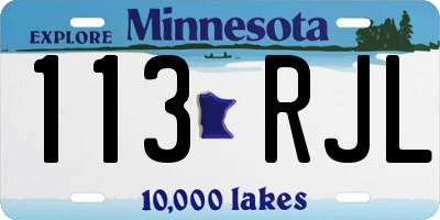 MN license plate 113RJL