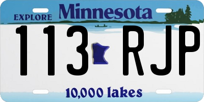 MN license plate 113RJP
