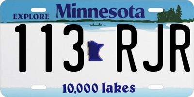 MN license plate 113RJR