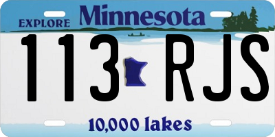 MN license plate 113RJS